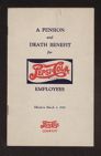 A Pension and Death Benefit for Pepsi-Cola Employees booklet